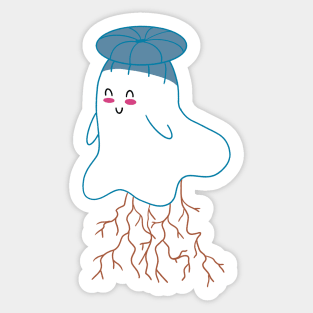 Little Ghost Grounded Sticker